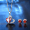 Conjunto de Collar y Aretes de Corazón