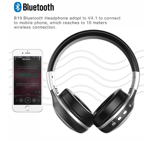 Auriculares Bluetooth Inalámbricos de Alta Fidelidad con Radio FM - Image 4