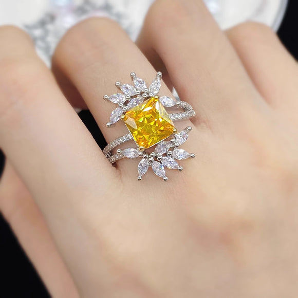 Anillo Ajustable Flor de Hielo para Mujer
