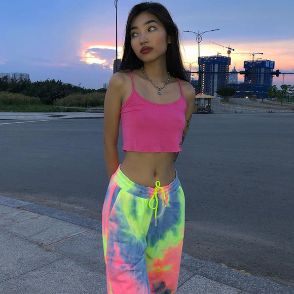 Pantalones Casuales Tie-Dye con Estilo Vibrante
