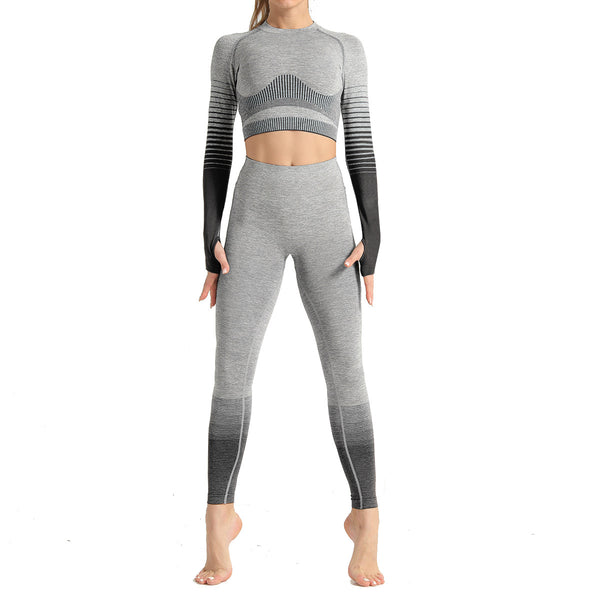 Conjunto de Yoga sin Costuras Europeo y Americano