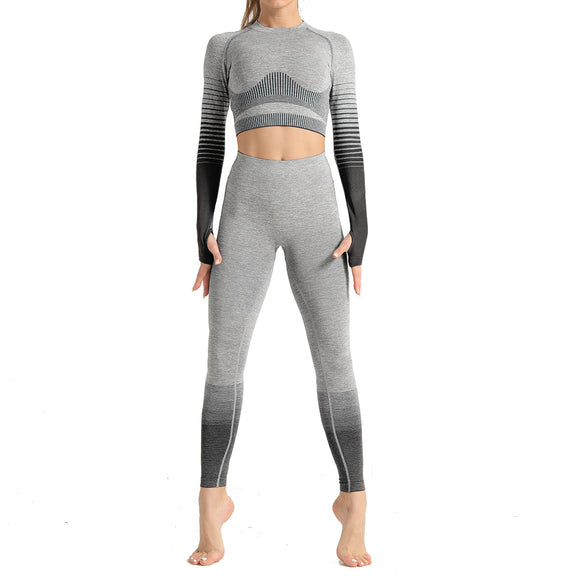 Conjunto de Yoga sin Costuras Europeo y Americano