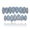 Z 8 Teeth Fangs Vampire Zircon Hip Hop Braces Silver Suit