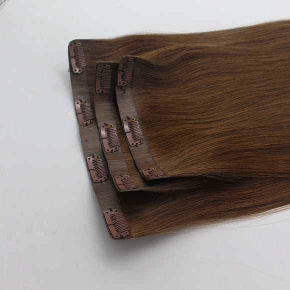 Extensiones de Cabello Humano con Clips de Fijación
