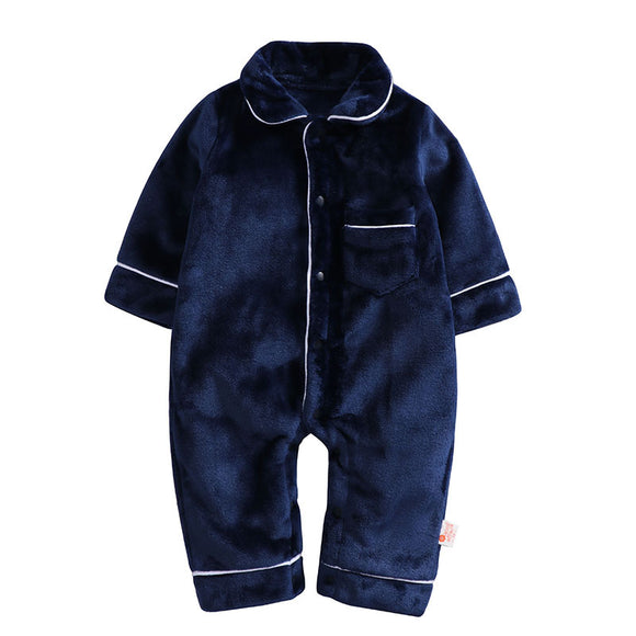Pijama Largo de Terciopelo Grueso para Casa