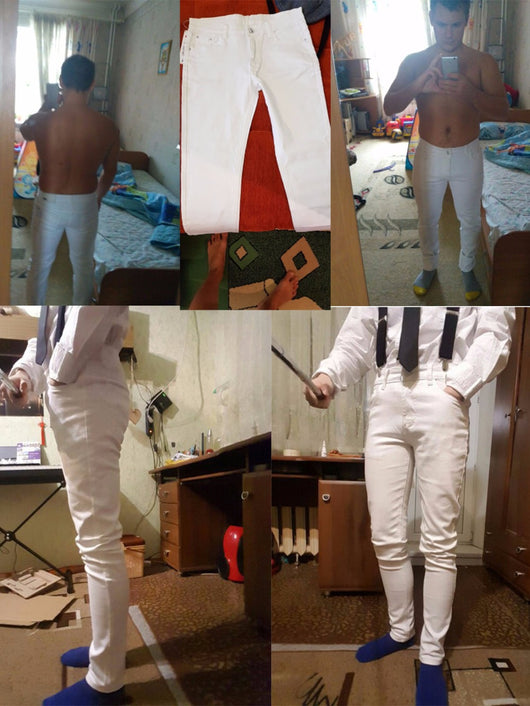 Pantalones Blancos Slim Fit para Hombre - Image 3