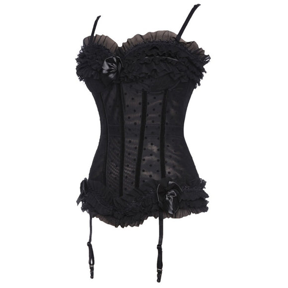 Corset de Encaje con Lunares