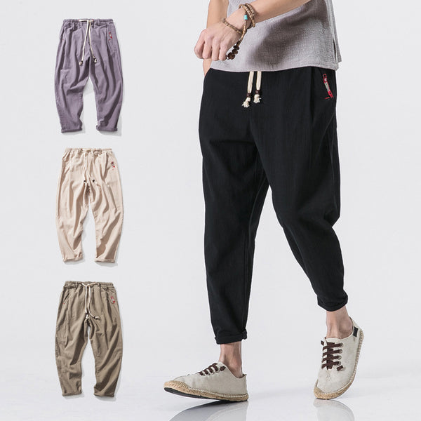 Pantalones Harem de Nueve Puntos para Hombre