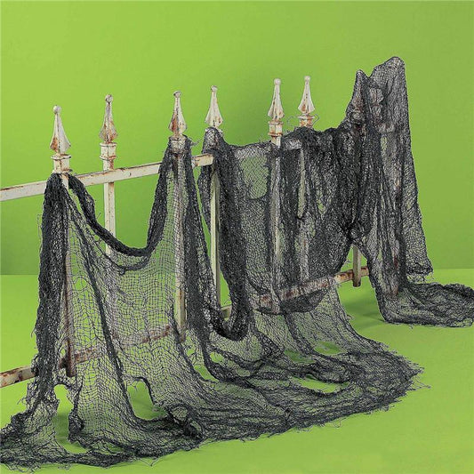 Rollo de Gasa Negra para Decoración de Halloween - Tela Transparente Espeluznante