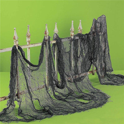Rollo de Gasa Negra para Decoración de Halloween - Tela Transparente Espeluznante