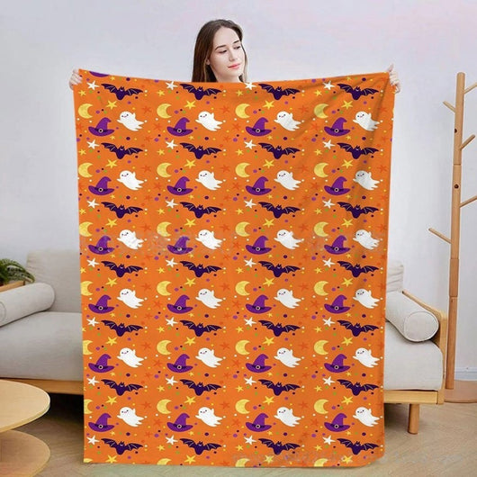 Manta de Franela con Diseños Estampados de Halloween - Image 7
