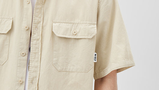 Camisa de Trabajo Retro Manga Corta para Hombre - Image 16