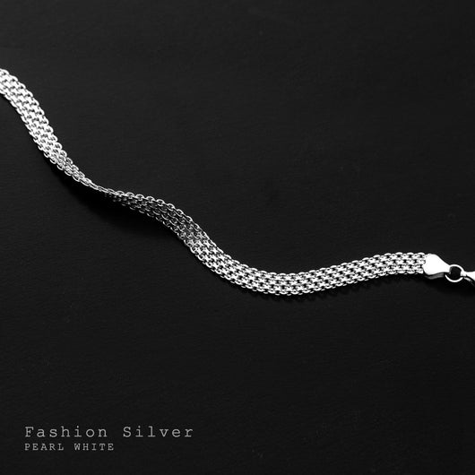 Pulsera de Plata S925 Cadena Ancha Efecto Frío para Mujer - Image 4