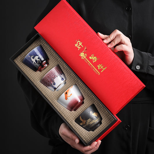 Juego de Tazas de Té de Cerámica Artesanal Estilo Japonés - Image 20