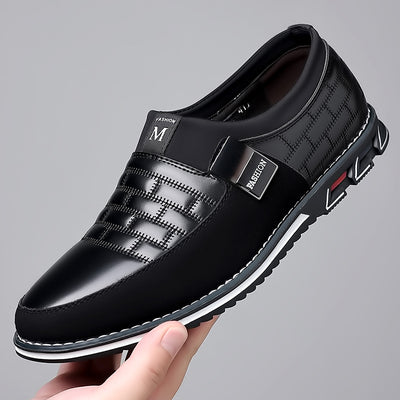 Zapatos Casuales de Cuero Talla Grande Todo Clima con Cierre Slip-On - Image 6