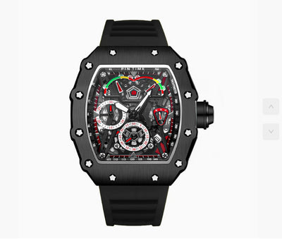 Reloj de Cuarzo para Hombre con Correa de Silicona Diseño Calavera - Image 7