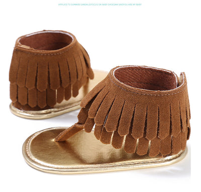 Sandalias Infantiles Multicolor con Borlas y Suela Suave para Niñas Pequeñas - Image 19