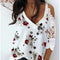 Blusa de Encaje Estampado con Hombros Descubiertos