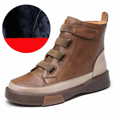 Botas Altas de Cuero con Detalles en Contraste y Suela Blanda - Image 13