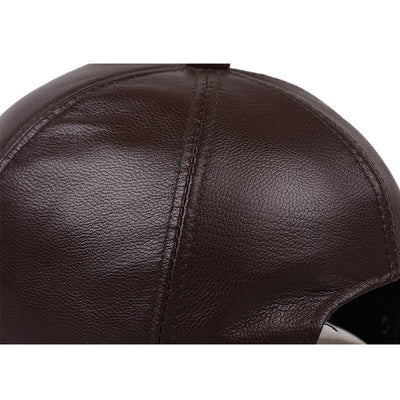 Gorra de Beisbol en Cuero Genuino para Hombre Maduro - Estilo Clásico Primavera Otoño - Image 5