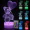 Lámpara Nocturna 3D Oso Adorable - Luz LED Creativa