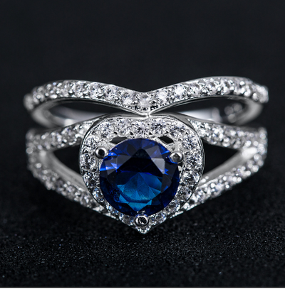 Anillo de Diamante en Forma de Corazón - Image 5