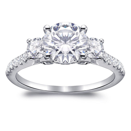 Anillos de Diamante Zircón Redondo Triple