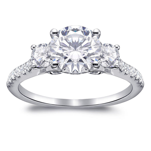 Anillos de Diamante Zircón Redondo Triple