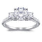 Anillos de Diamante Zircón Redondo Triple
