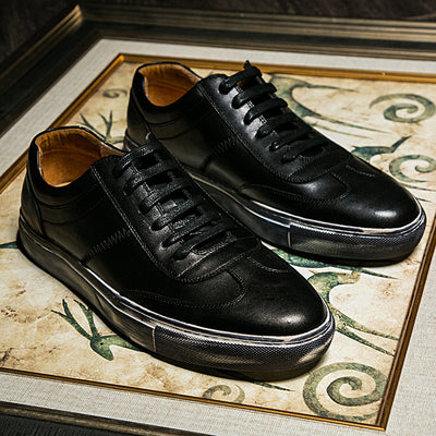 Zapatos Casuales de Cuero Blanco para Hombre - Punta Reforzada - Image 2