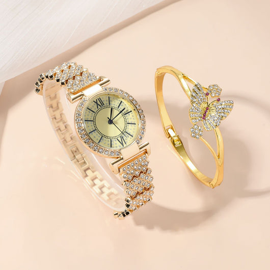 Reloj de Oro Lujo con Diamantes para Mujer - Elegancia Completa - Image 4