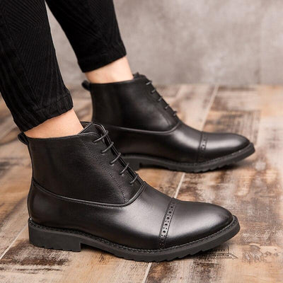 Botas de Cuero Casual Ejecutivo Retro para Hombre - Image 2