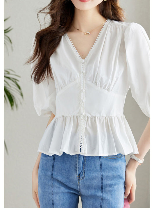 Blusa Fresca de Cuello en V para Mujer - Cómoda y Elegante - Image 14