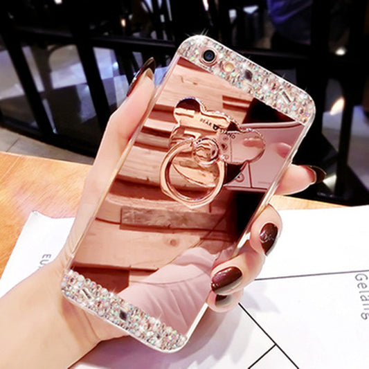 Funda de Silicona con Espejo y Soporte para iPhone 11