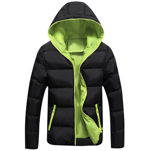 Abrigo Acolchado con Capucha para Hombre Talla Grande - Image 3