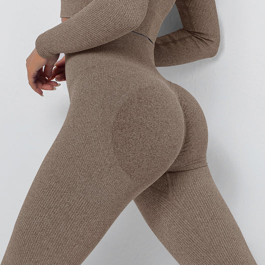 Leggins Yoga Sin Costuras Transpirables de Tejido Europeo y Americano - Image 3