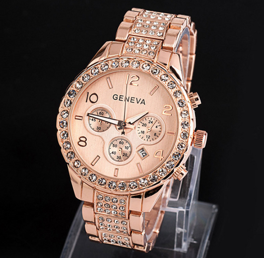 Reloj de Diamante Geneva para Mujer - Elegancia Empresarial y Casual - Image 4