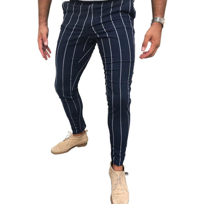 Pantalones Casuales a Rayas para Hombre - Image 2
