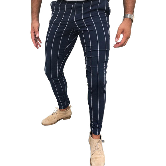 Pantalones Casuales a Rayas para Hombre - Image 2