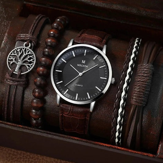 Juego de Reloj Empresarial con Pulsera y Collar para Hombre - Image 2