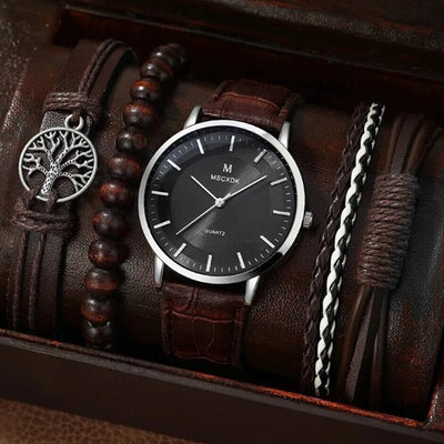 Juego de Reloj Empresarial con Pulsera y Collar para Hombre - Image 2