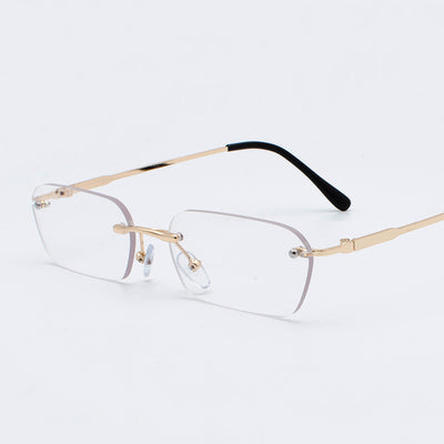 Gafas Cuadradas sin Marco Estilo Hong Kong para Hombre - Image 2