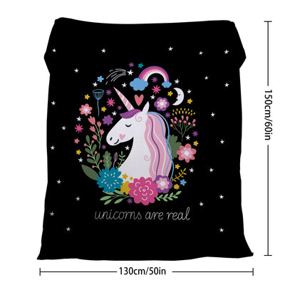 Manta Franela Unicornio Negra - Suave y Acogedora para Todas las Ocasiones - Image 9