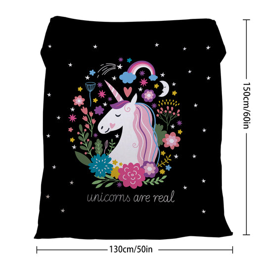 Manta Franela Unicornio Negra - Suave y Acogedora para Todas las Ocasiones - Image 9