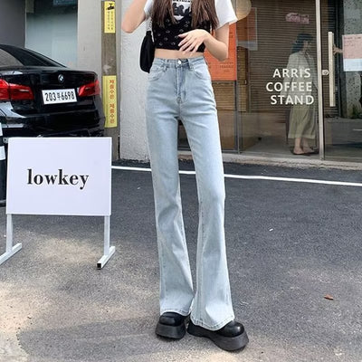 Jeans Acampanados Retro Cintura Alta Efecto Esbeltez para Mujer - Image 23