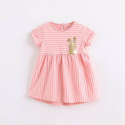 Vestido de Niña a Rayas Tejido en Telar