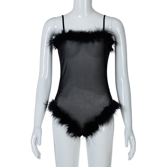 Traje de Baño Enterizo con Red Fruncida para Mujer - Image 2