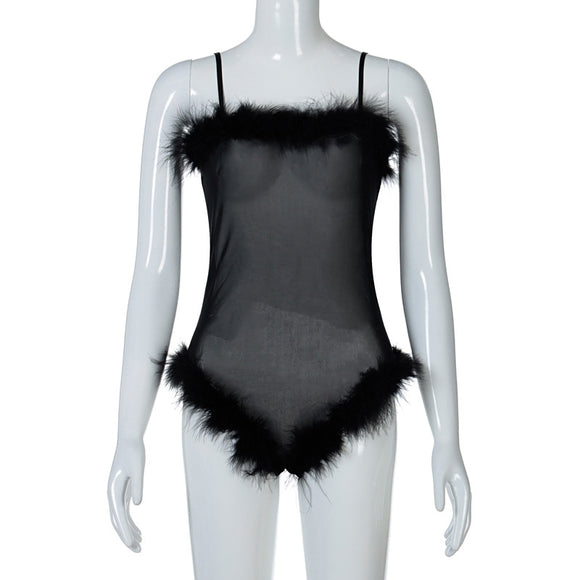 Traje de Baño Enterizo con Red Fruncida para Mujer