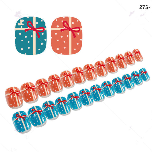 Uñas Postizas Navideñas para Niñas - Set 24 Piezas Listas para Usar - Image 36
