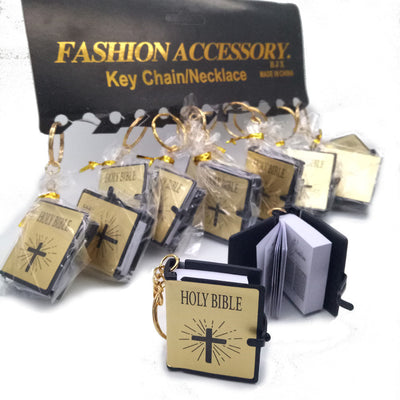 Mini Biblia Inglesa Llavero de Papel Real - Joyería Cristiana Portátil - Image 6